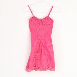 LVL X Y2K Pink Magenta Sexy Satin Corset Bustier Mini Dress | Size XS